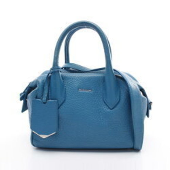 BALENCIAGA Infanta Handbag Leather Blue - Picture 1 of 8